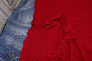 Preview: Dreiecktuch Susi granat von invero merino